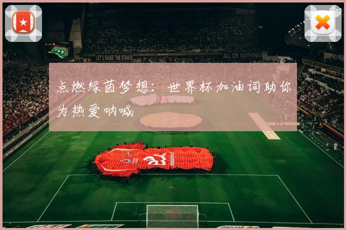 点燃绿茵梦想:世界杯加油词助你为热爱呐喊
